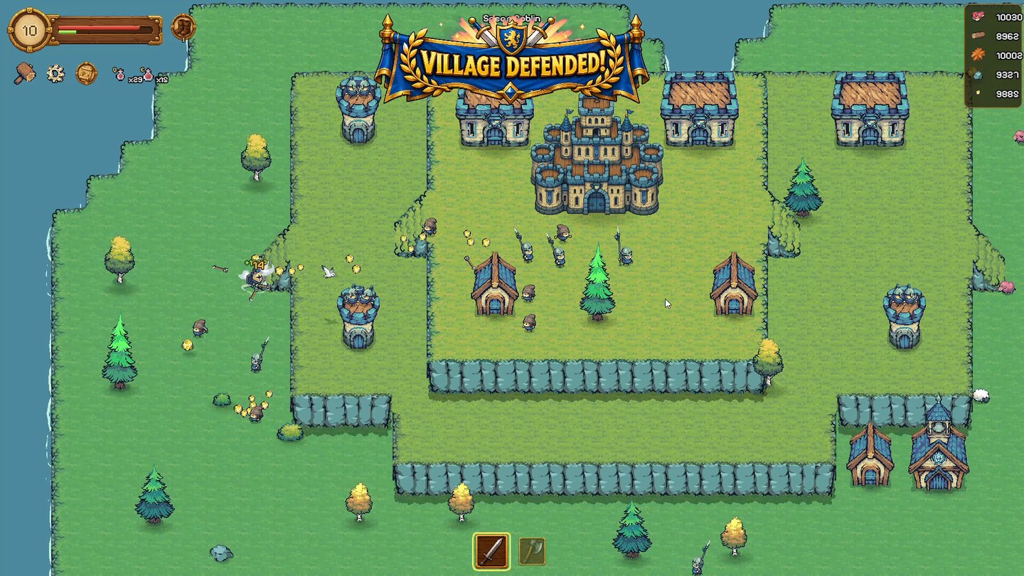 A walled kingdom repels a goblin raid